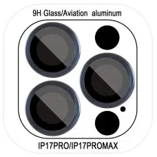 Захисне скло Metal Classic на камеру (у упак.) для Apple iPhone 17 Pro (6.3") / 17 Pro Max (6.9") Синій / Dark Blue