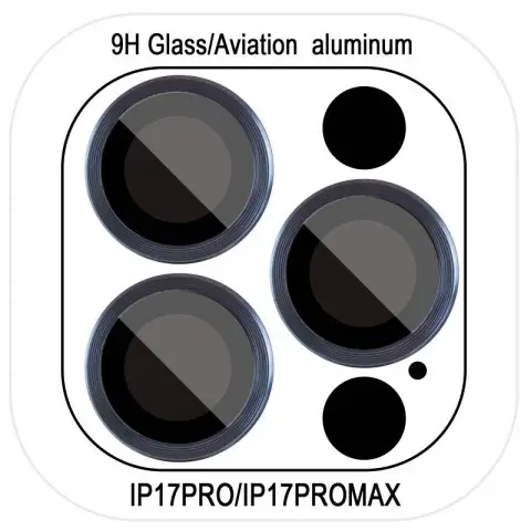 Захисне скло Metal Classic на камеру (у упак.) для Apple iPhone 17 Pro (6.3") / 17 Pro Max (6.9") Синій / Dark Blue