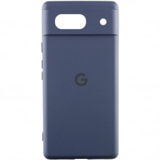 Чохол Silicone Cover Lakshmi Full Camera (AA) with logo для Google Pixel 7a Синій / Midnight blue