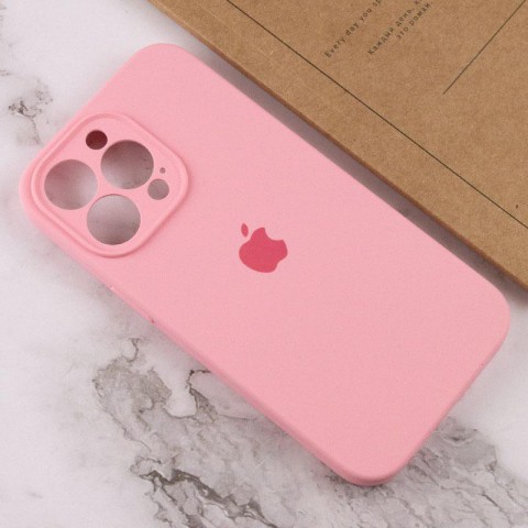 Чохол Silicone Case Full Camera Protective (AA) для Apple iPhone 13 Pro (6.1") Рожевий / Light pink