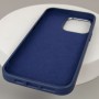 Шкіряний чохол Bonbon Leather Metal Style with MagSafe для Apple iPhone 12 Pro Max (6.7") Синій / Navy blue