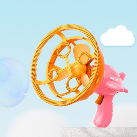 Пістолет для мильних бульбашок H035 Bubble Gun з пропелером 2in1 + bottle 250ml Pink