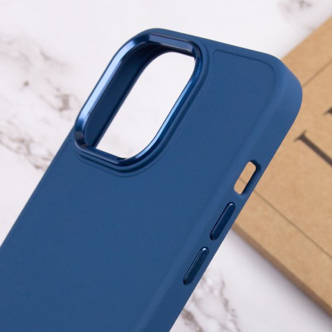 TPU чохол Bonbon Metal Style для Apple iPhone 13 Pro Max (6.7") Синій / Cosmos blue