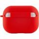 Силіконовий футляр з мікрофіброю для навушників Airpods Pro Червоний / Red