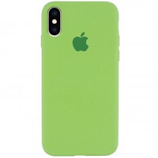 Чохол Silicone Case Full Protective (AA) для Apple iPhone XS Max (6.5") М'ятний / Mint