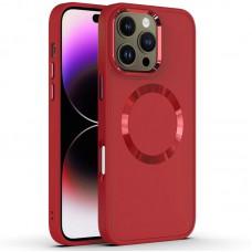 TPU чохол Bonbon Metal Style with MagSafe для Apple iPhone 16 Pro (6.3") Червоний / Red