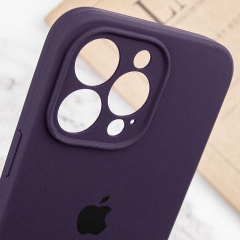 Чохол Silicone Case Full Camera Protective (AA) для Apple iPhone 15 Pro (6.1") Фіолетовий / Elderberry