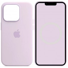 Чохол Silicone case (AAA) full with Magsafe and Animation для Apple iPhone 14 Pro (6.1") Бузковий / Lilac