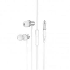 Стерео Навушники Hoco M110 Encourage metal (3.5mm/1.2m) Silver