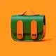 Шкіряний футляр Briefcase для навушників AirPods 3 Green / Orange