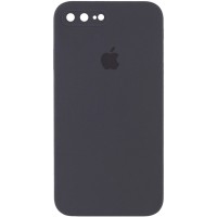 Чохол Silicone Case Square Full Camera Protective (AA) для Apple iPhone 7 plus/8 plus (5.5") Сірий / Dark Gray