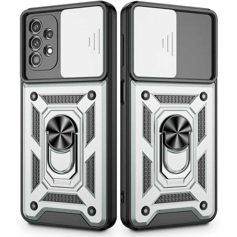 Чохол Ummi Camshield Serge Ring для Samsung Galaxy A72 4G / A72 5G Срібний