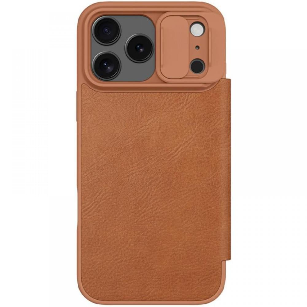 Шкіряний чохол-книжка Nillkin Qin Pro Camshield для Apple iPhone 17 Pro Max (6.9") Brown