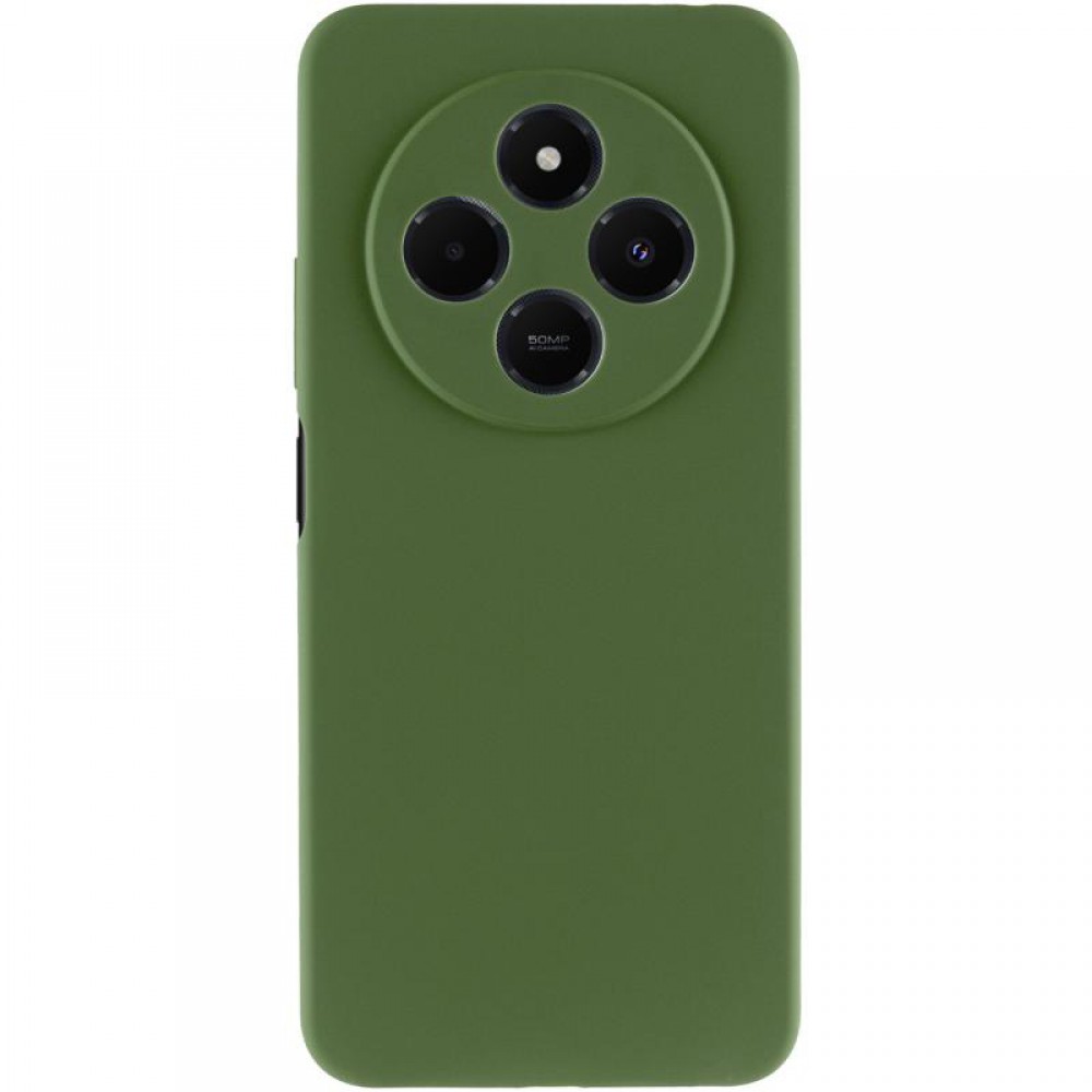 Чохол Silicone Cover Ummi Lakshmi Full Camera (AA) для Xiaomi Redmi 14C / Poco C75 Зелений / Dark green