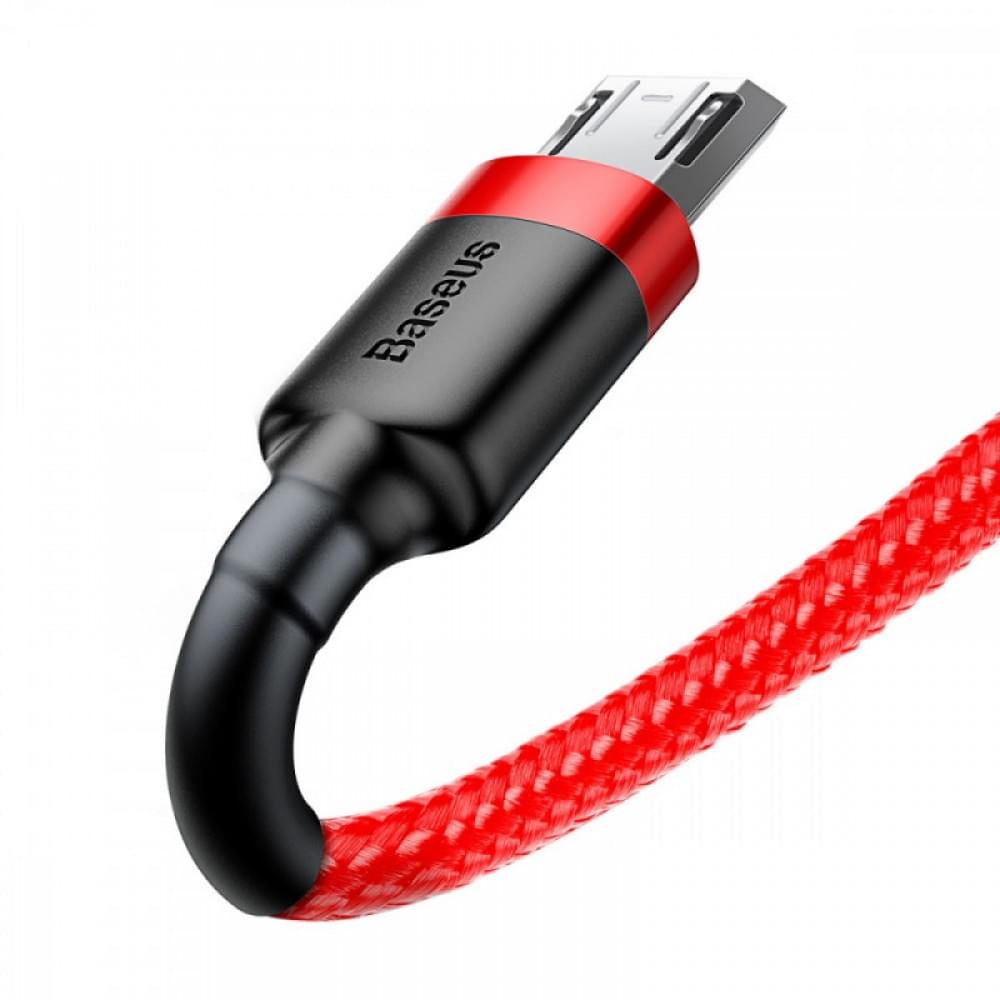 Дата кабель Baseus Cafule MicroUSB Cable 2.4A (1m) (CAMKLF-B) Червоний