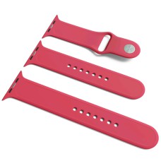 Силіконовий ремінець для Apple Watch Sport Band 42(ser.1-3)/44/45/46/49mm (S/M & M/L) 3pcs Малиновий / Pomegranate