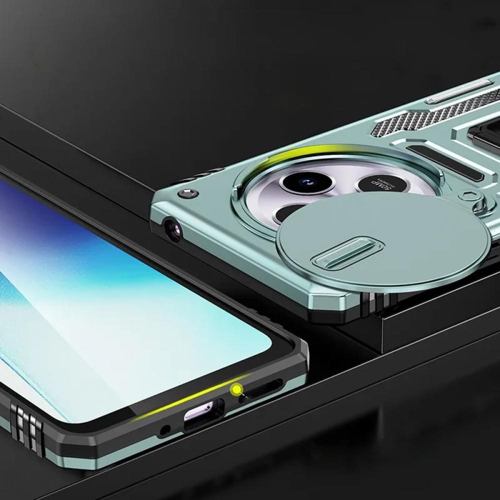 Ударостійкий чохол Camshield Army Ring для Xiaomi Redmi 14C / A4 / Poco C75 Зелений / Light Green