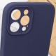 Чохол Silicone Case Full Camera Protective (AA) NO LOGO для Apple iPhone 12 Pro (6.1") Темно-синій / Midnight blue