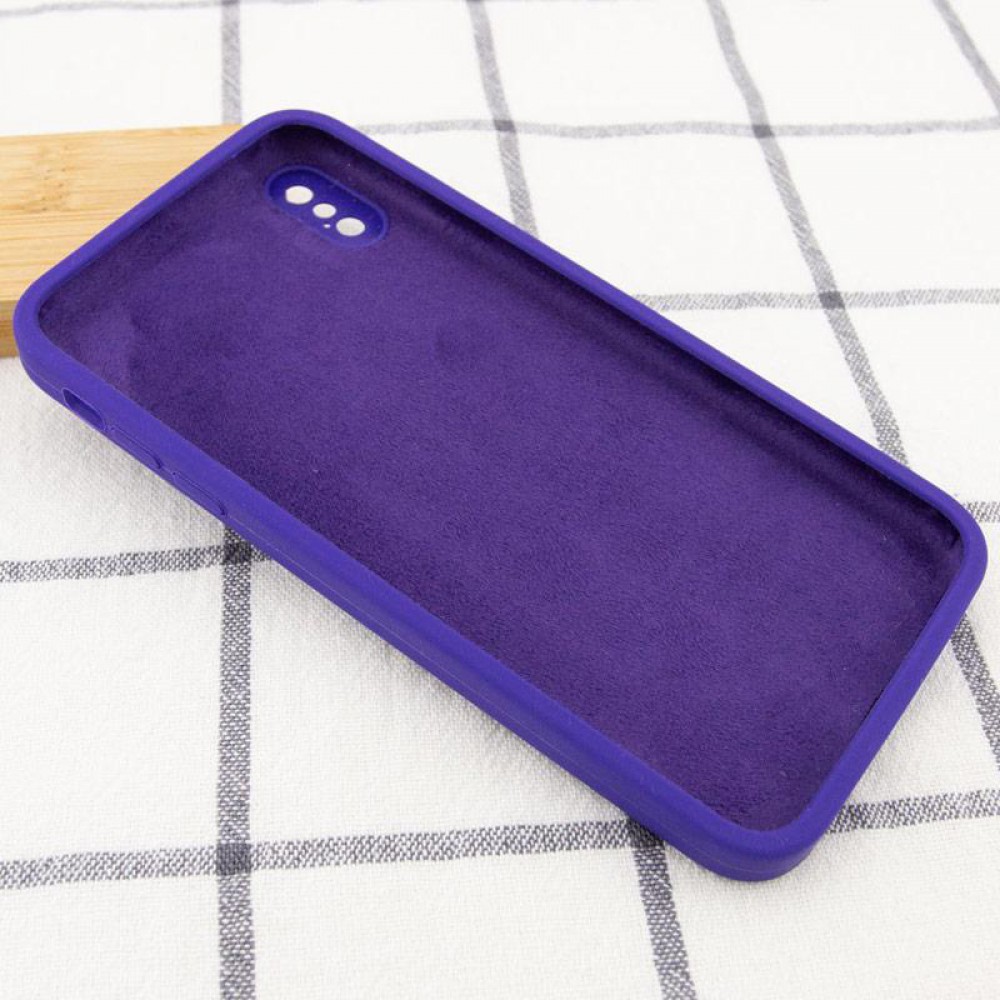Чехол Silicone Case Square Full Camera Protective (AA) NOLOGO для Apple iPhone X / XS (5.8")