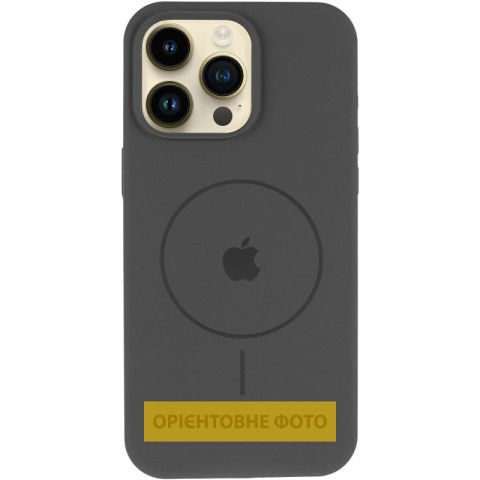 Чохол Silicone Case Full Protective (AA) V2 with MagSafe для Apple iPhone 16e (6.1") Сірий / Dark Gray
