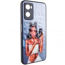TPU+PC чохол Prisma Ladies для Oppo A57s / A77s Black in White