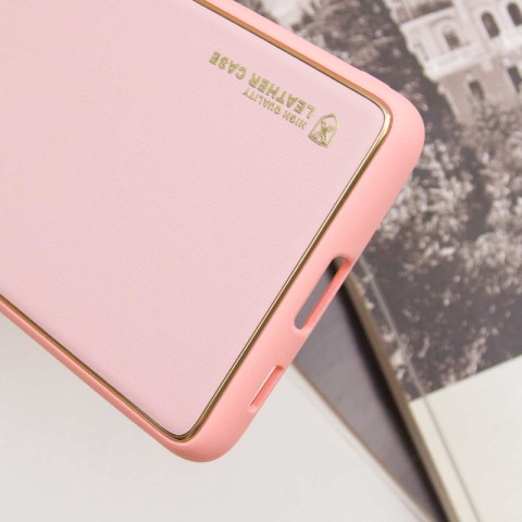 Шкіряний чохол Xshield для Samsung Galaxy S21 Ultra Рожевий / Pink