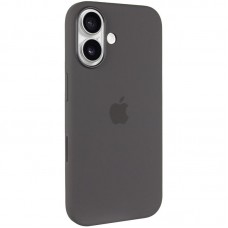 Чохол Silicone case (AAA) with Magsafe and Animation (button) для Apple iPhone 16 Plus (6.7") Stone Grey