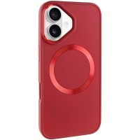 TPU чохол Bonbon Metal Style with MagSafe для Apple iPhone 16 Plus (6.7") Червоний / Red