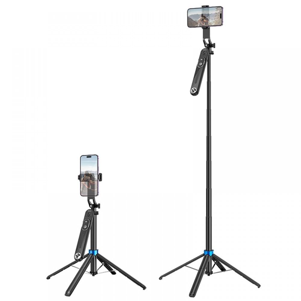 Монопод для селфи Hoco K22 Anti-shake с треногой + съемный BT пульт