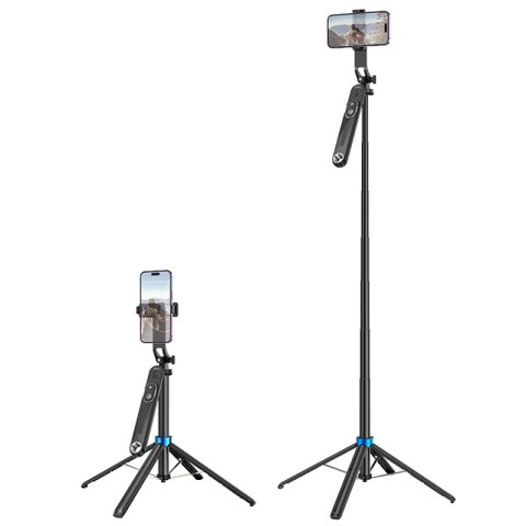 Монопод для селфі Hoco K22 трипод + знімний BT пульт Black