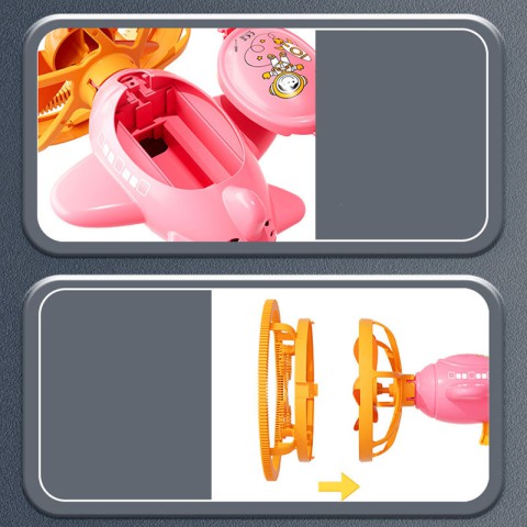 Пістолет для мильних бульбашок H035 Bubble Gun з пропелером 2in1 + bottle 250ml Pink