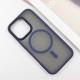 TPU+PC чохол Metal Buttons with MagSafe для Apple iPhone 16 Pro (6.3") Синій