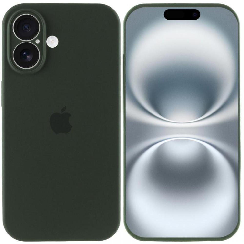 Чохол Silicone Case Full Camera Protective (AA) для Apple iPhone 16 (6.1") Зелений / Cyprus Green