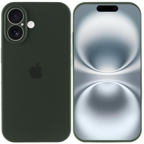 Чохол Silicone Case Full Camera Protective (AA) для Apple iPhone 16 (6.1") Зелений / Cyprus Green