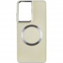 TPU чохол Bonbon Metal Style with MagSafe для Samsung Galaxy S24 Ultra Білий / White