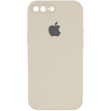 Чохол Silicone Case Square Full Camera Protective (AA) для Apple iPhone 7 plus/8 plus (5.5") Бежевий / Antique White