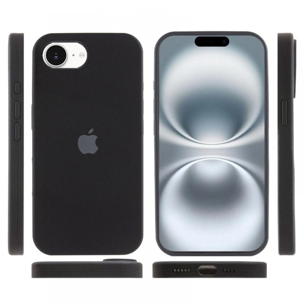 Чохол Silicone Case Full Protective (AA) для Apple iPhone 16e (6.1") Чорний / Black