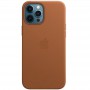 Шкіряний чохол Leather Case (AAA) with MagSafe для Apple iPhone 12 Pro Max (6.7") Saddle Brown