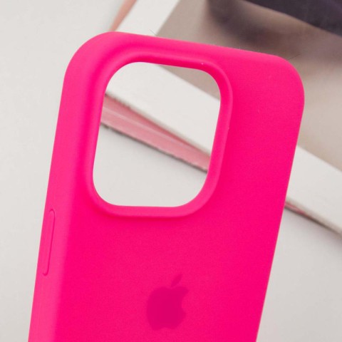 Чохол Silicone Case Full Protective (AA) для Apple iPhone 14 Pro (6.1") Рожевий / Barbie pink