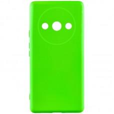 Чохол TPU GETMAN Liquid Silk Full Camera для Xiaomi Redmi A3 Салатовий / Neon Green