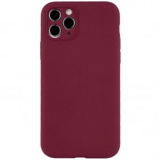 Чохол Silicone Case Full Camera Protective (AA) NO LOGO для Apple iPhone 12 Pro (6.1") Бордовий / Plum