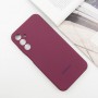 Чохол Silicone Cover Lakshmi Full Camera (AAA) with Logo для Samsung Galaxy A24 4G Бордовий / Plum