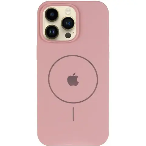 Чохол Silicone Case Full Protective (AA) V2 with MagSafe для Apple iPhone 16 Pro (6.3") Рожевий / Pink Sand