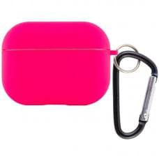 Силіконовий футляр з мікрофіброю для навушників Airpods Pro Рожевий / Barbie pink