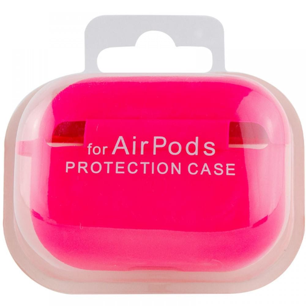 Силіконовий футляр з мікрофіброю для навушників Airpods Pro Рожевий / Barbie pink