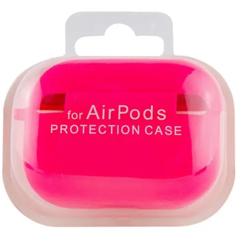 Силіконовий футляр з мікрофіброю для навушників Airpods Pro Рожевий / Barbie pink