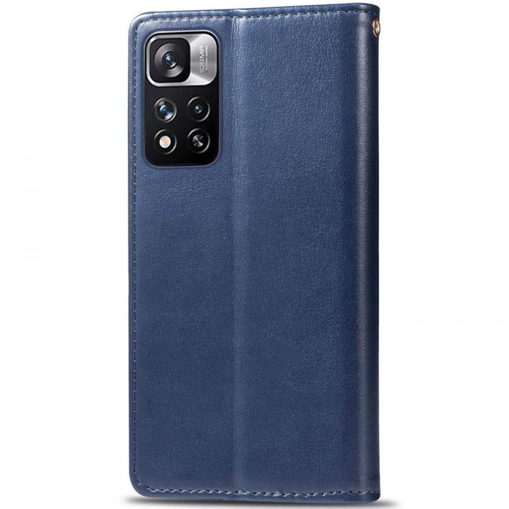 Шкіряний чохол-книжка GETMAN Gallant (PU) для Xiaomi Redmi Note 11 Pro 4G/5G / 12 Pro 4G Синій