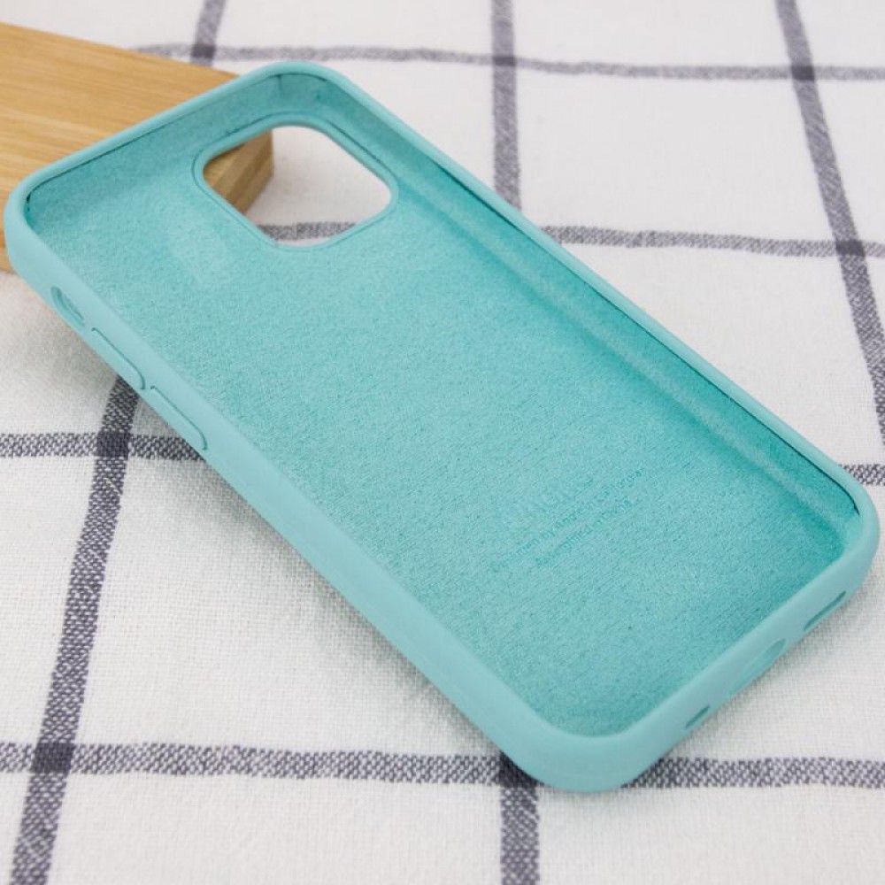 Чохол Silicone Case Full Protective (AA) для Apple iPhone 12 Pro / 12 (6.1") Бірюзовий / Marine Green