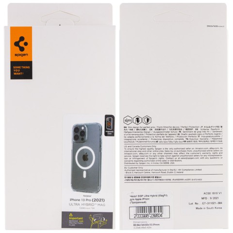Чохол SGP Ultra Hybrid (MagFit) для Apple iPhone 13 Pro (6.1") Прозорий
