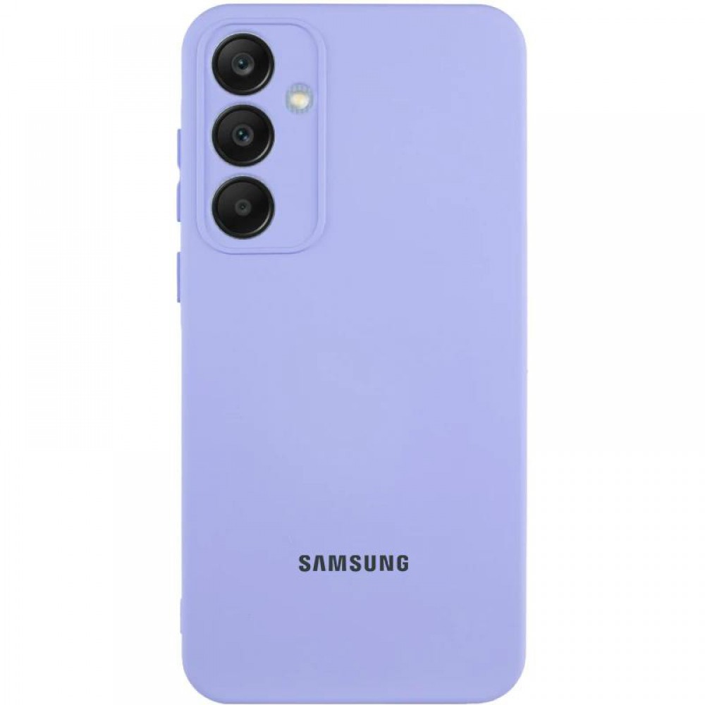 Чохол Silicone Cover Lakshmi Full Camera (AA) with logo для Samsung Galaxy S24 FE Бузковий / Dasheen